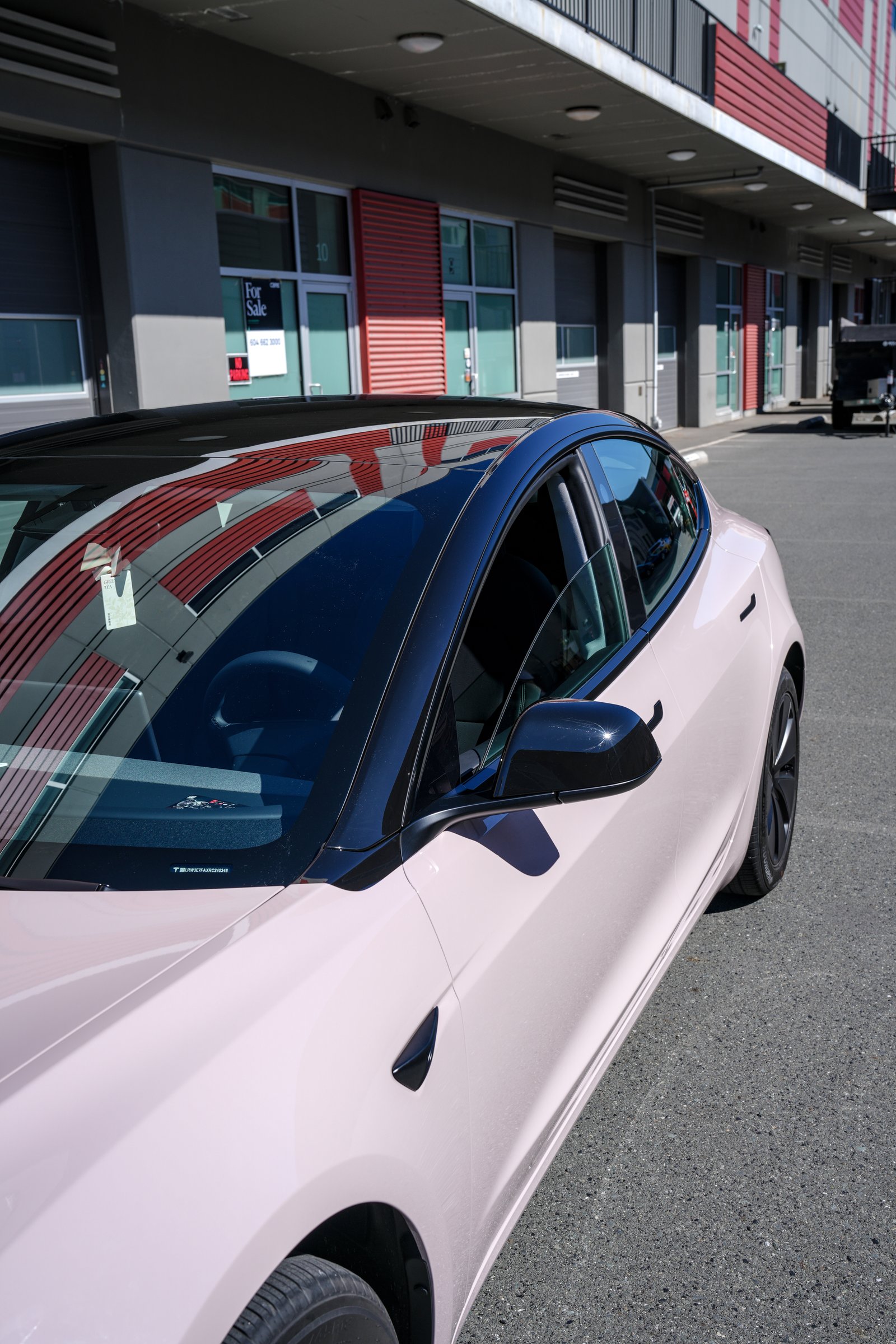 Tesla Model 3 — Clear Sky Pink Color Change