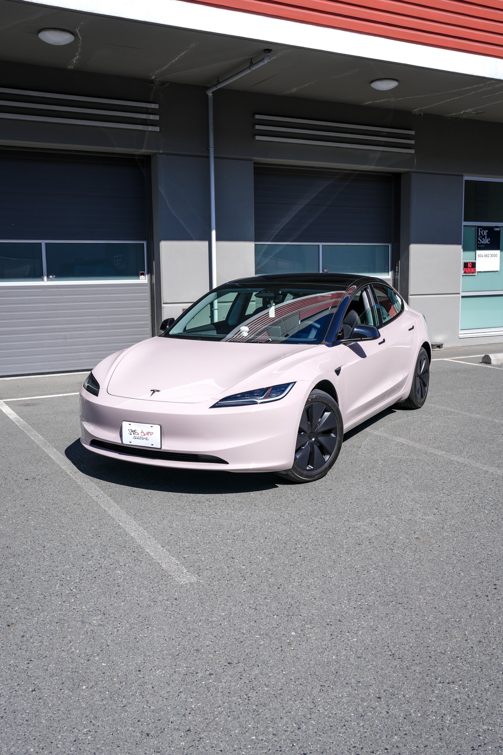 Tesla Model 3 — Clear Sky Pink Color Change