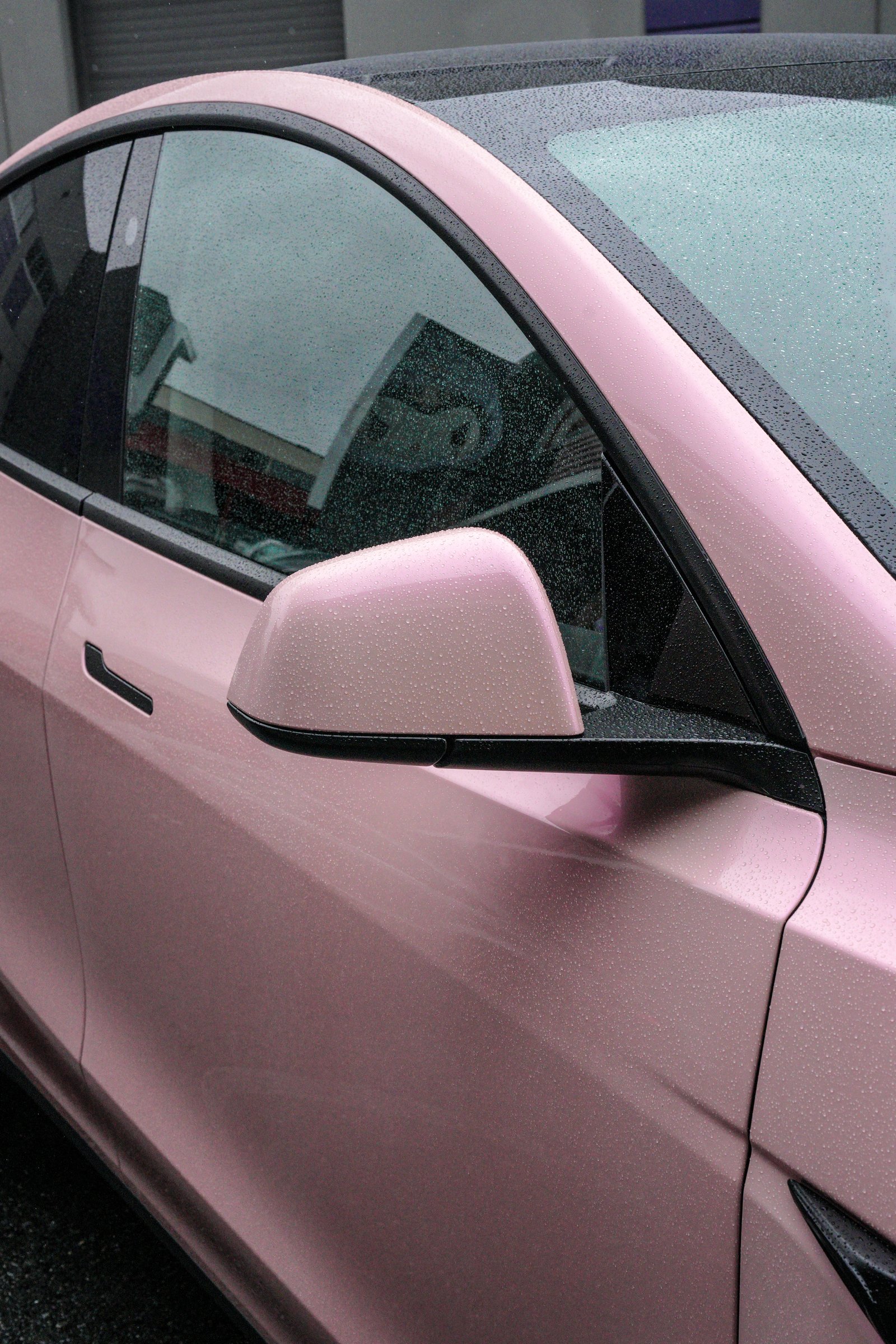 Tesla Model Y — Dream Rouge Pink Color Change